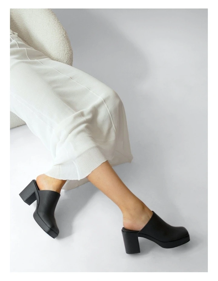 Dane Heeled Mules in Black image 6