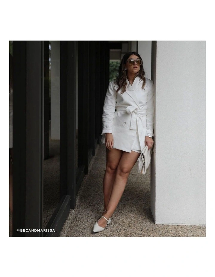 Florence I Heeled Mules in White image 6