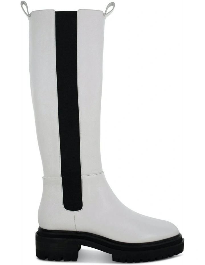 Presley II Knee High Boots in White image 1