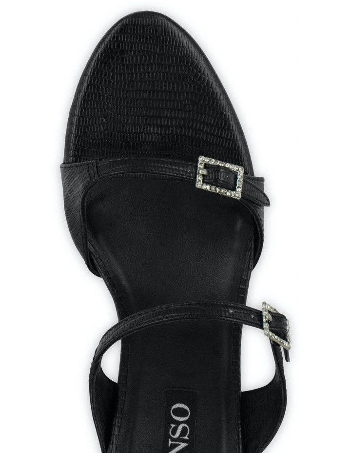 Kira Heeled Mules in Black image 4