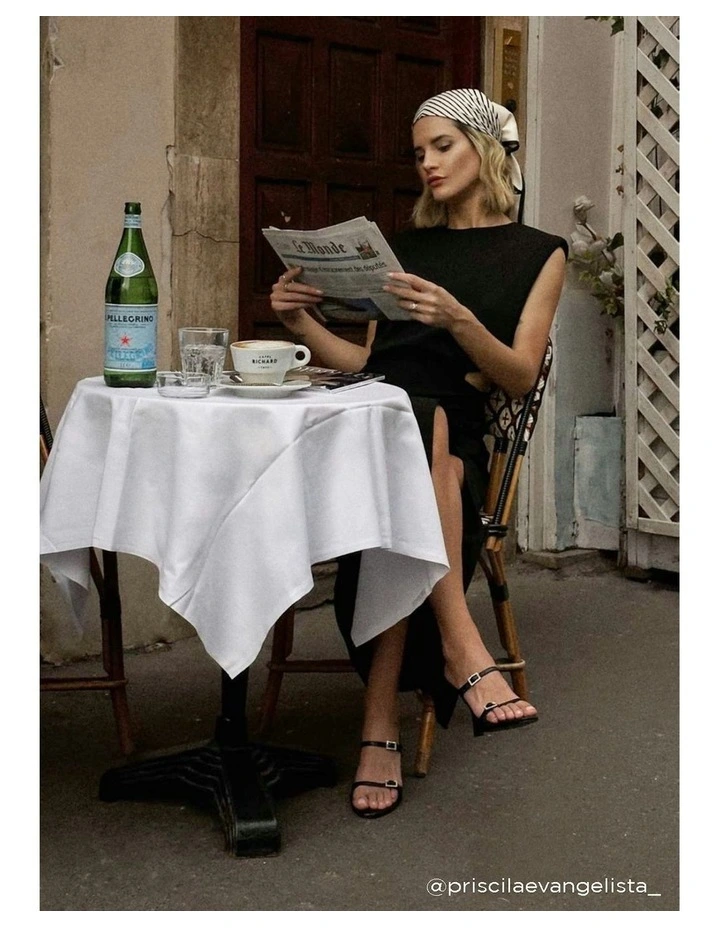 Kira Heeled Mules in Black image 7