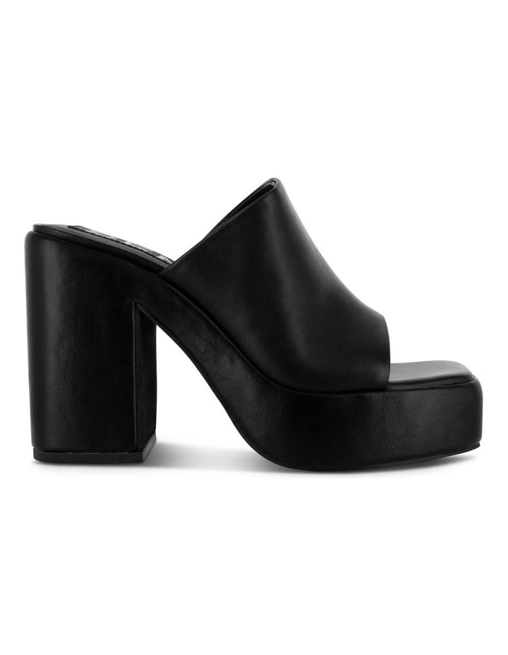 Yael Heeled Mules in Black image 1