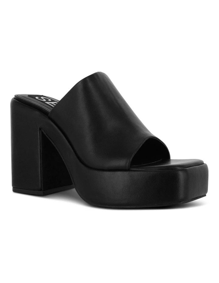 Yael Heeled Mules in Black image 3