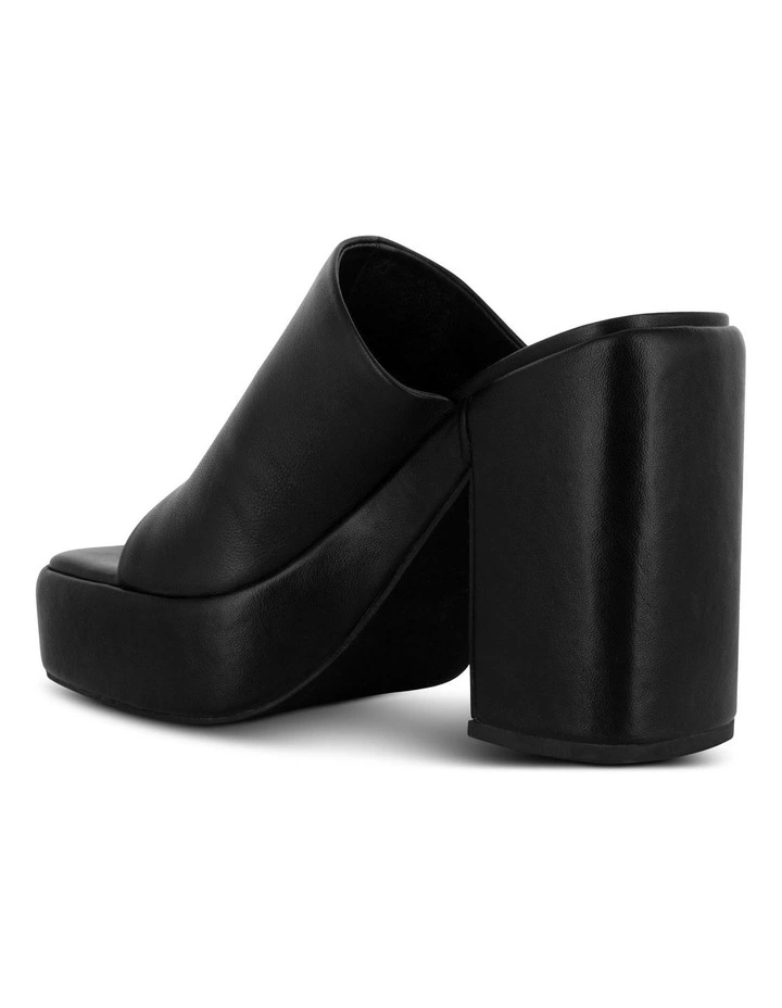 Yael Heeled Mules in Black image 4