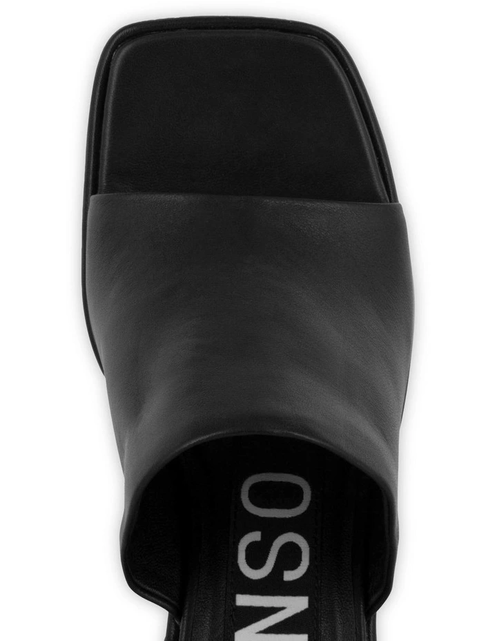 Yael Heeled Mules in Black image 5