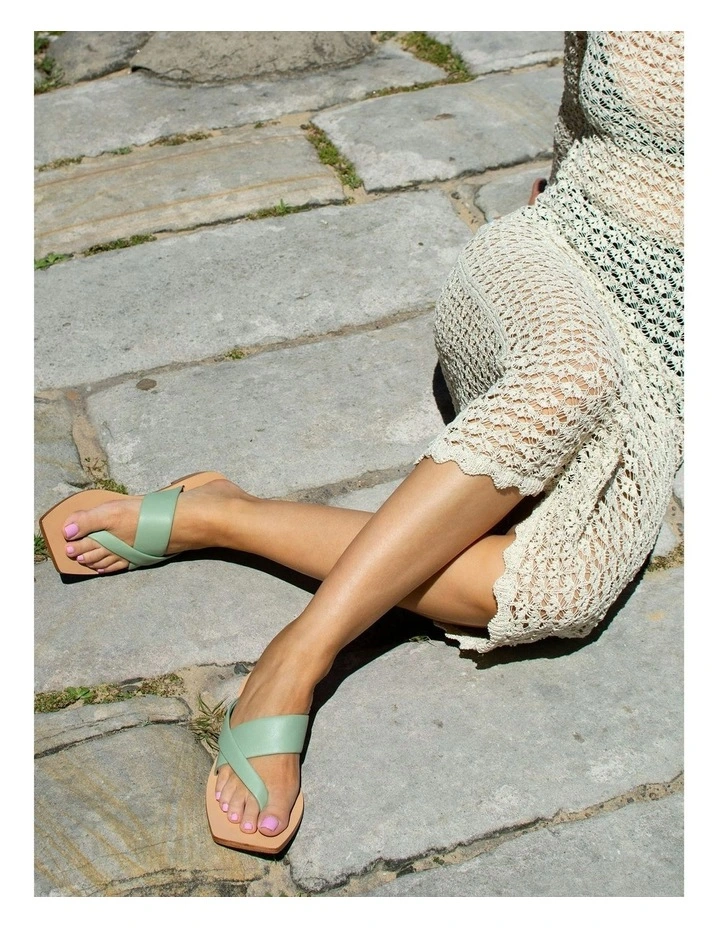 Gretel I Flat Sandals in Green image 5