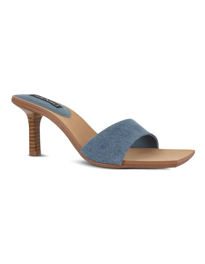 Margot II Heeled Mules in Blue image 3