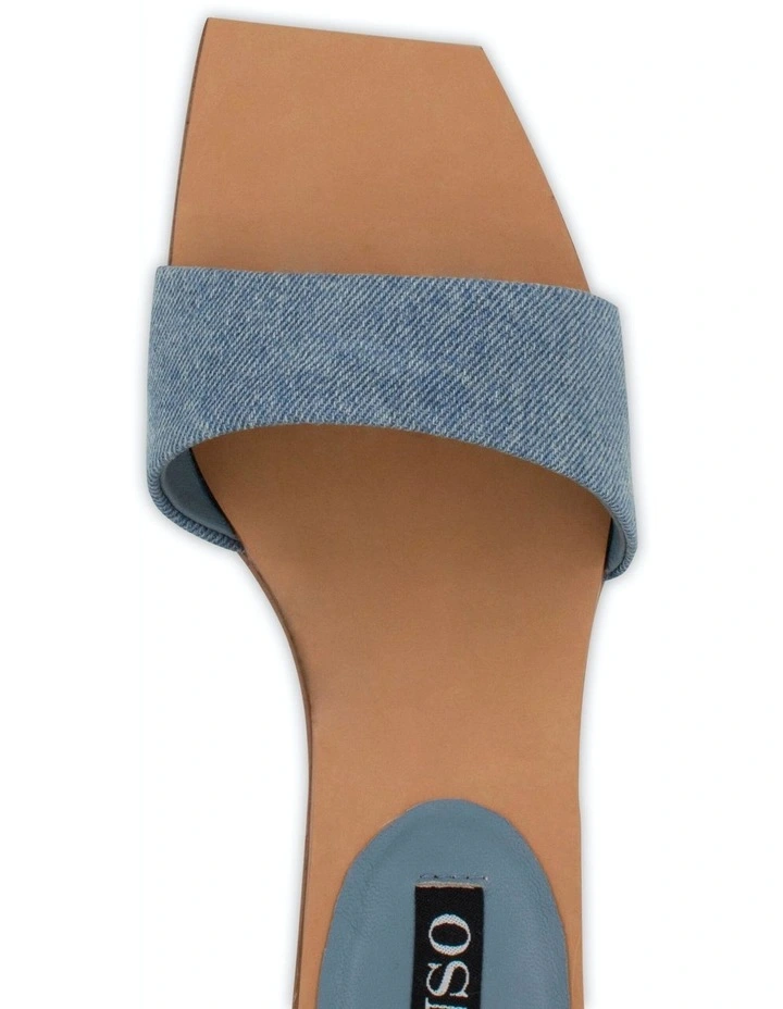 Margot II Heeled Mules in Blue image 5