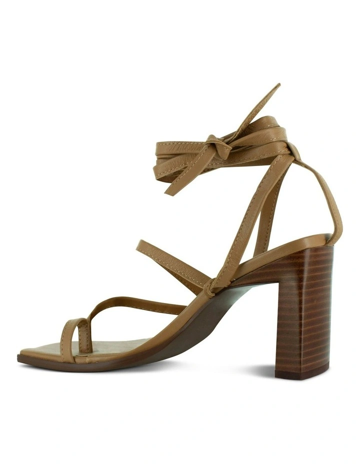 Pica Heeled Sandals in Camel image 3