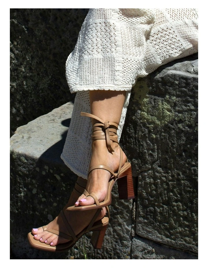 Pica Heeled Sandals in Camel image 5