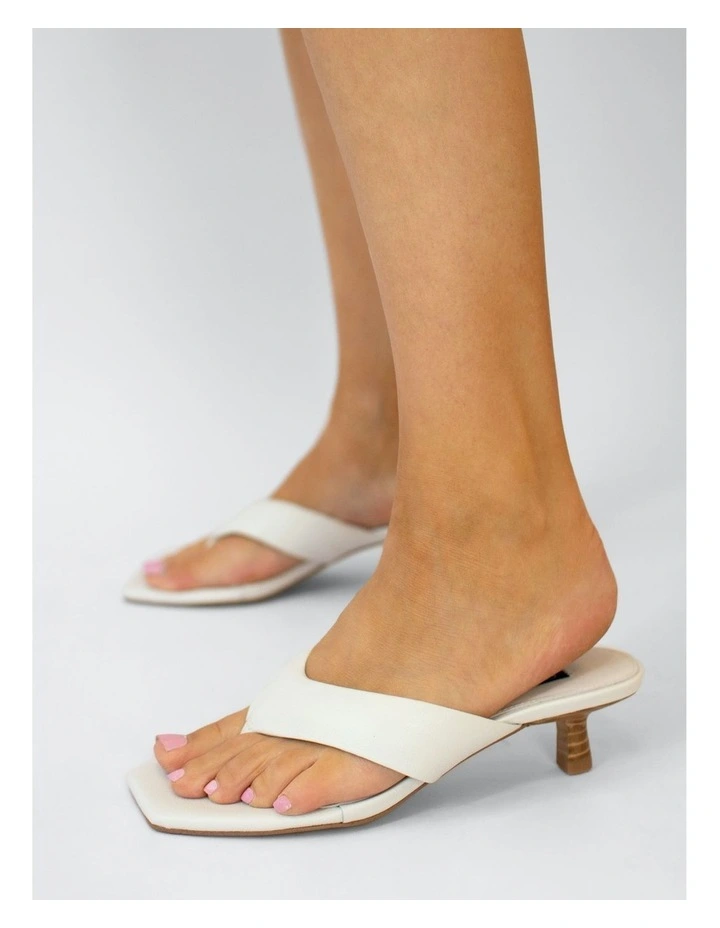 Tash I Heeled Mules in White image 2