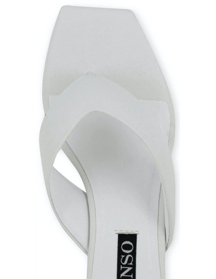 Tash I Heeled Mules in White image 5