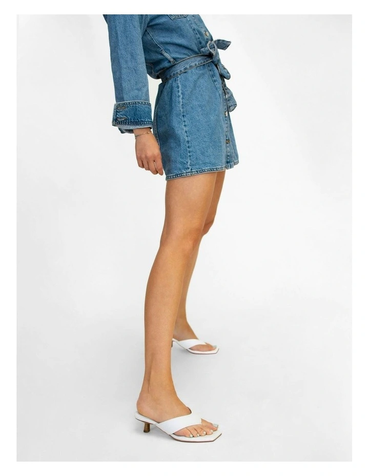 Tash I Heeled Mules in White image 6