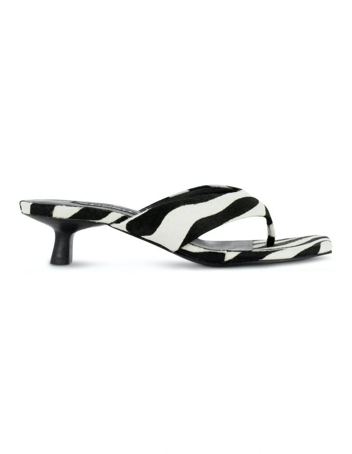 Tash II Heeled Mules in Black & White image 1