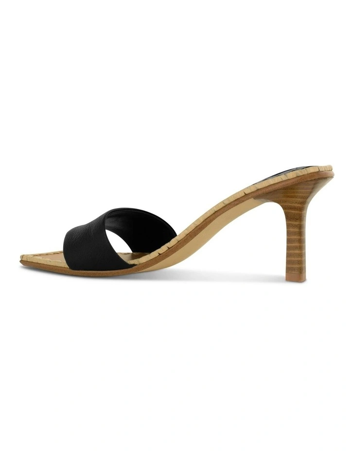Mollie I Heeled Mules in Black image 3