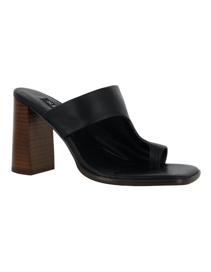 Vivienne Heeled Mules in Black image 2