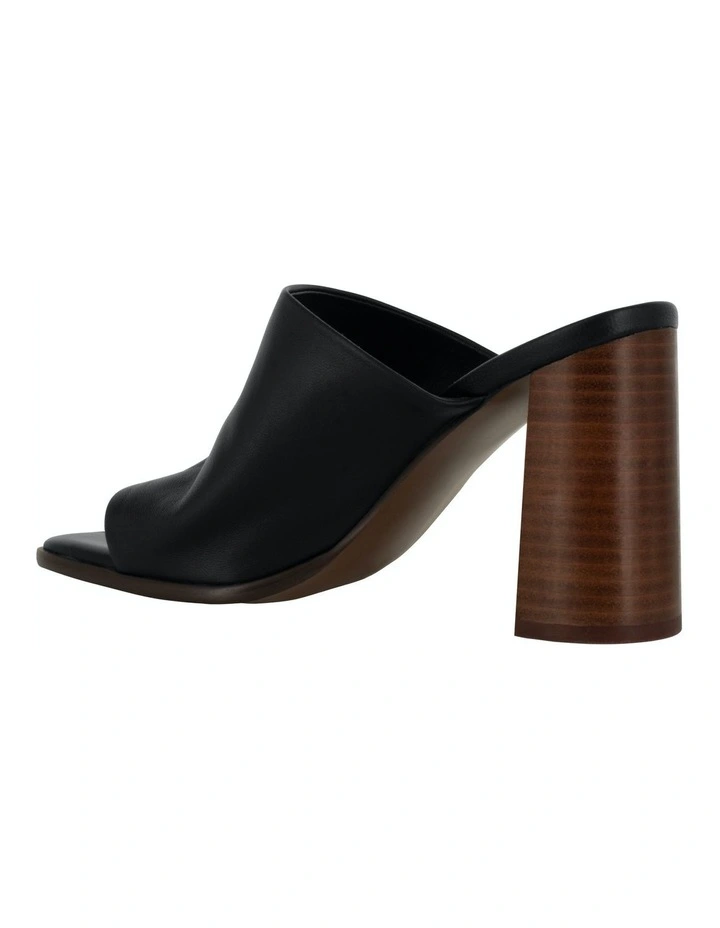 Vivienne Heeled Mules in Black image 3