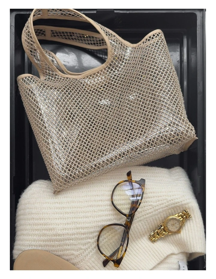 Estella Mini Tote Bag in Nude image 4