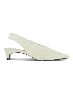 Hayden II Heeled Mule in Ivory