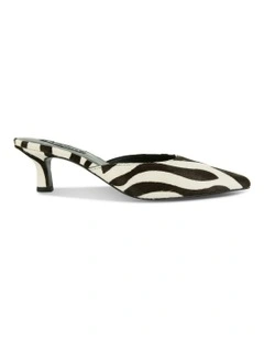 Milly I Heeled Mule in Brown Multi