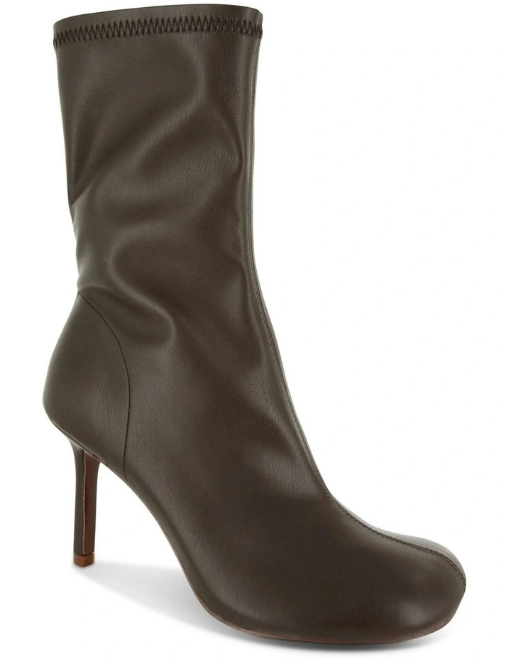 Vivian Leather Boots in Brown image 2