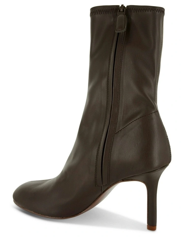 Vivian Leather Boots in Brown image 3