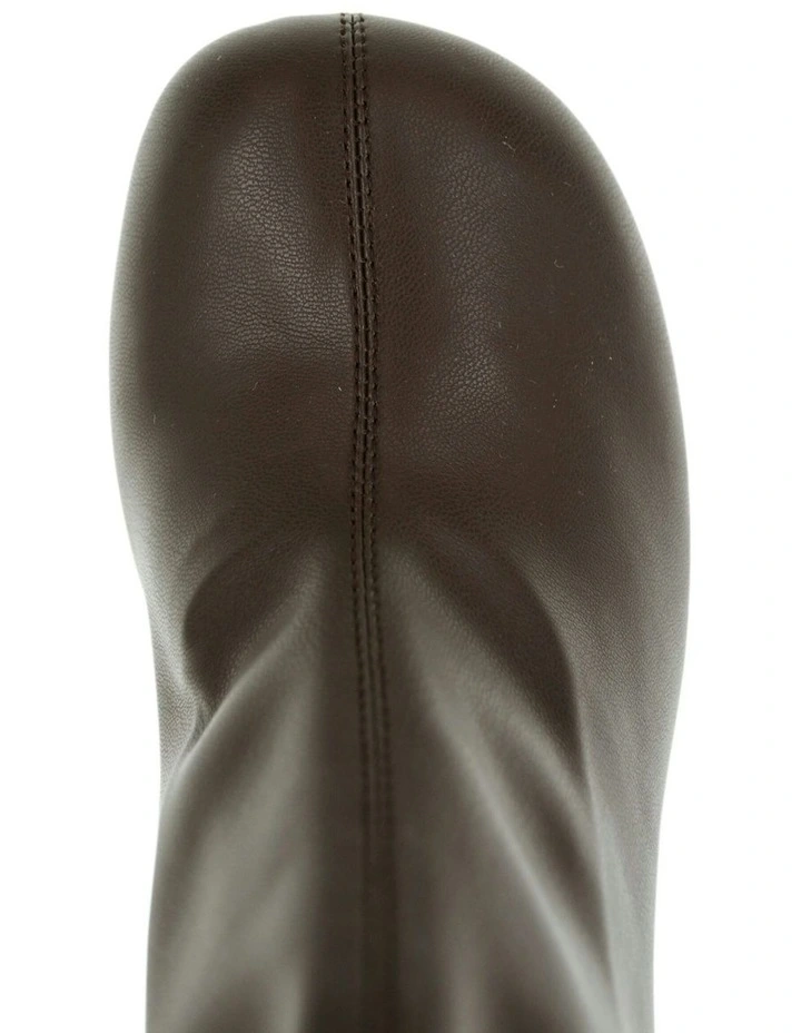 Vivian Leather Boots in Brown image 4