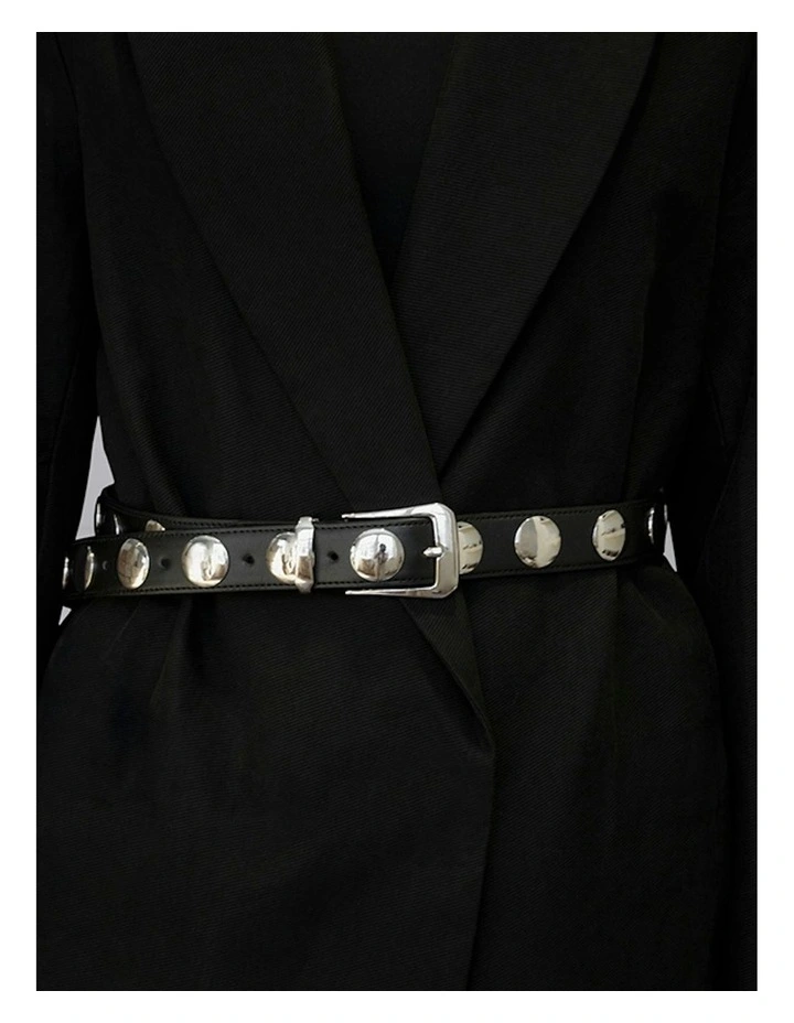 Bobbi Leather Belt in Black image 4