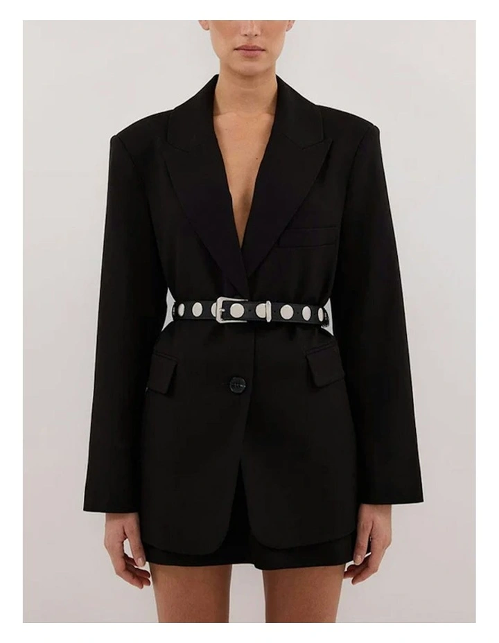 Bobbi Leather Belt in Black image 6