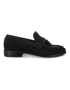 Caggie Leather Loafer in Black