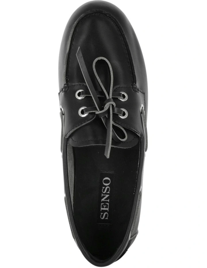 Bateau I Leather Boat Shoe in Black image 4