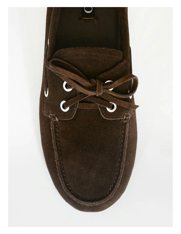 Bateau II Leather Boat Shoe in Chocolate image 5