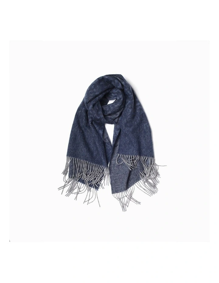 Cashmere & Wool Wrap in Navy image 2