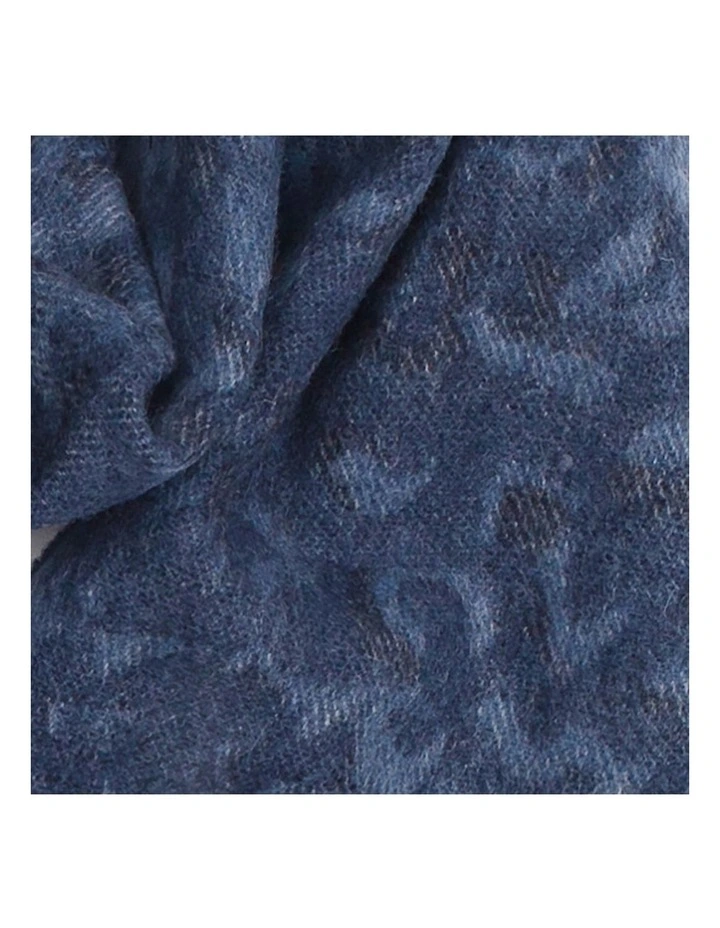 Cashmere & Wool Wrap in Navy image 5