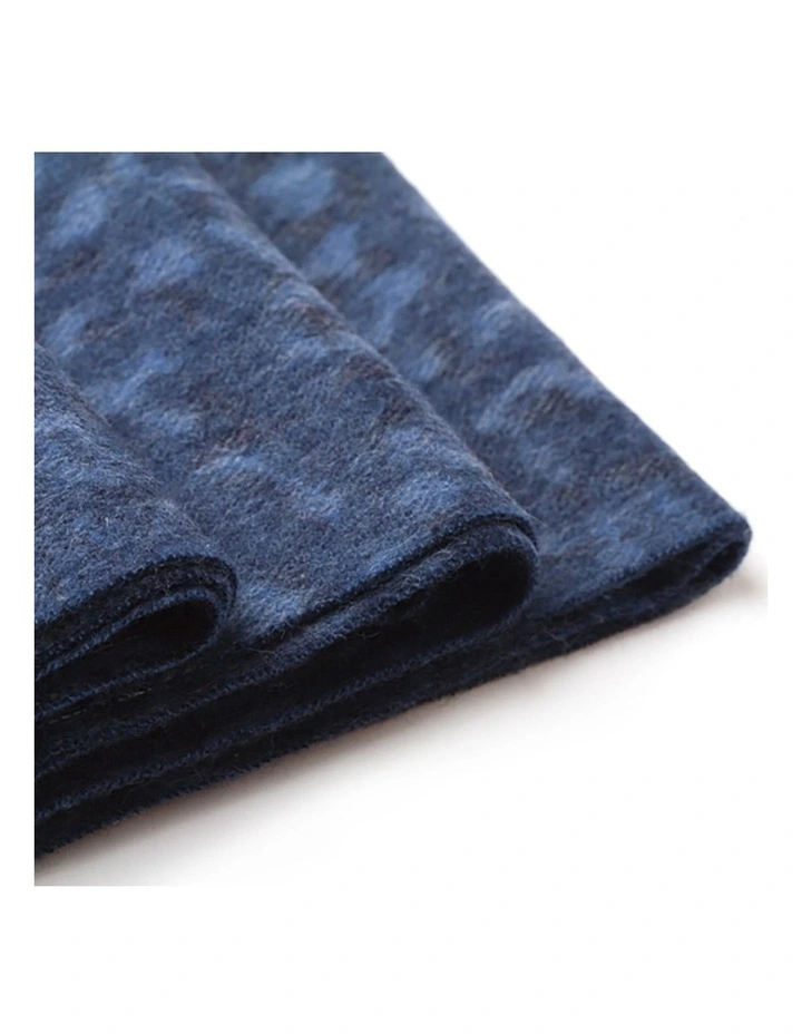 Cashmere & Wool Wrap in Navy image 6