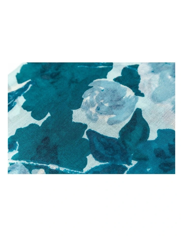 Australian Wool Print Scarf in Sky Blue image 3