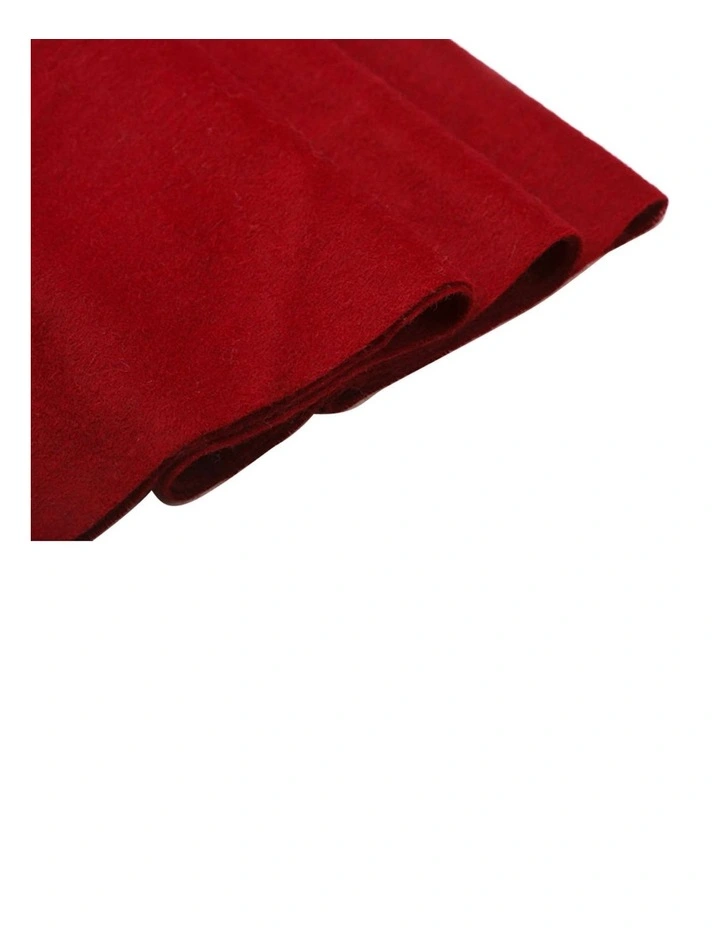 Wool Scarf in Red image 2