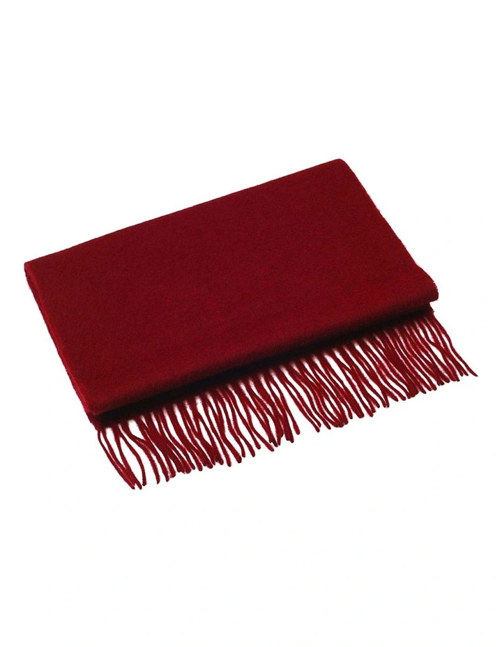 Wool Scarf in Red image 3
