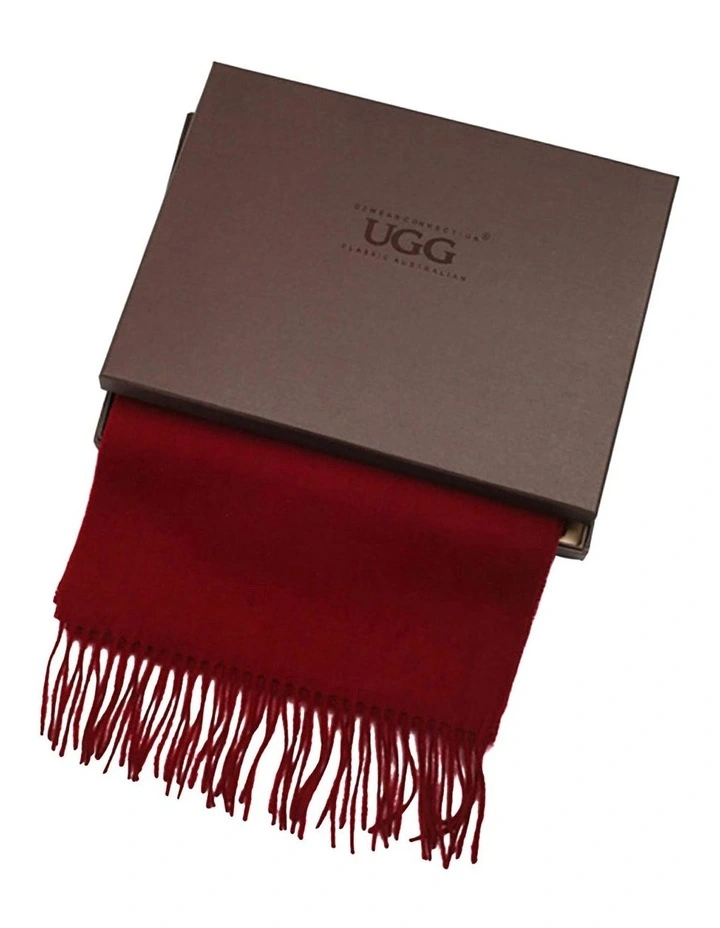 Wool Scarf in Red image 4