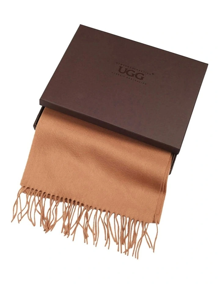 100% Wool Scarf in Beige image 2