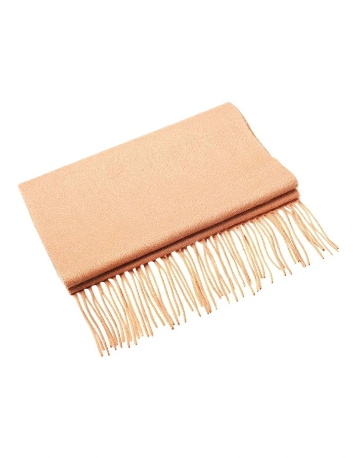 100% Wool Scarf in Beige image 4