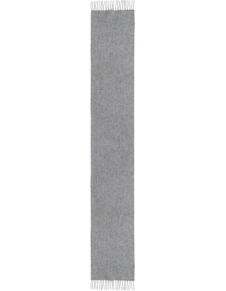 100% Wool Scarf in Grey image 2