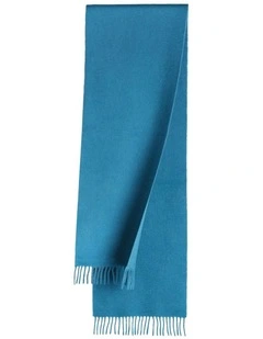 100% Wool Scarf in Taro Blue