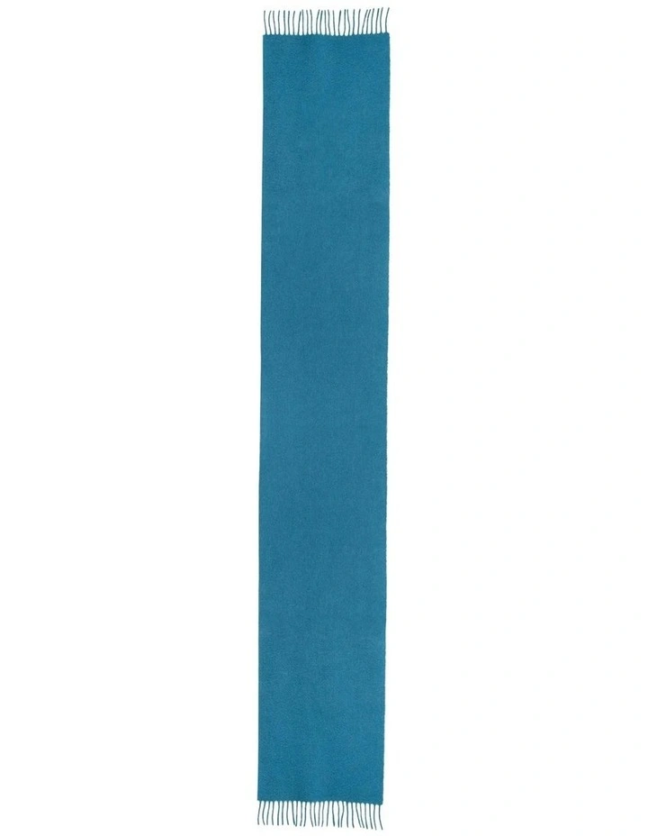 100% Wool Scarf in Taro Blue image 2