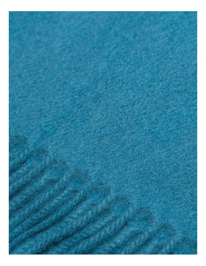 100% Wool Scarf in Taro Blue image 3