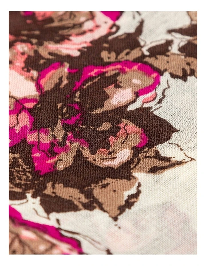 100% Australian Wool Print Scarf in Red/Leopard image 3