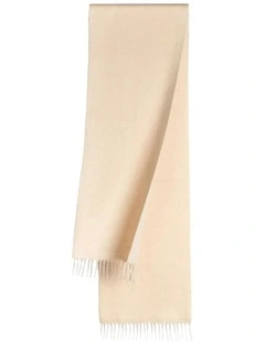100% Wool Scarf in Light Camel