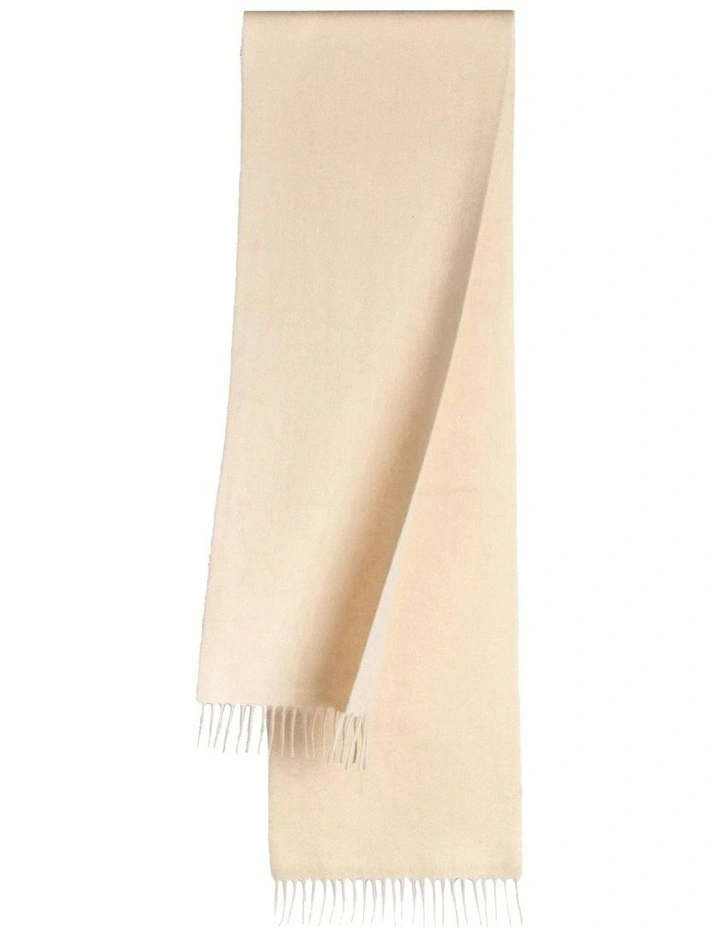 100% Wool Scarf in Light Camel image 1