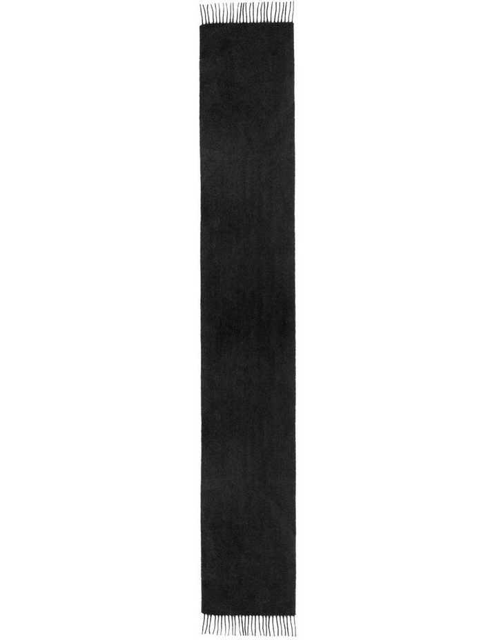 100% Wool Scarf in Black image 2