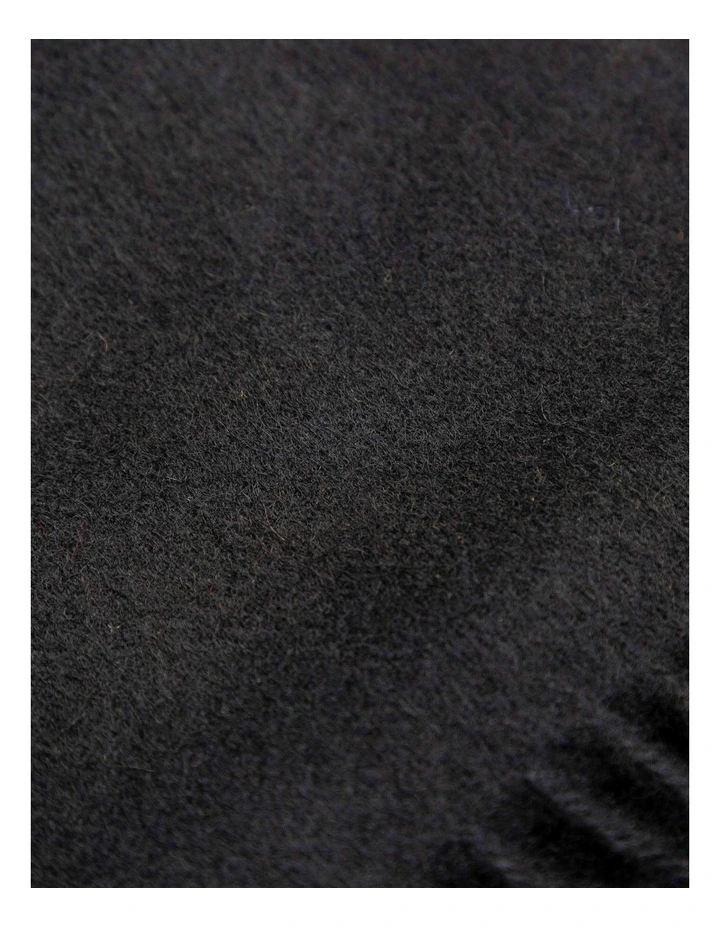 100% Wool Scarf in Black image 3